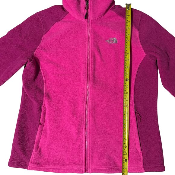 The North Face Women's Magenta Pink Fleece Zip Up Jacket Size XL - Picture 7 of 9